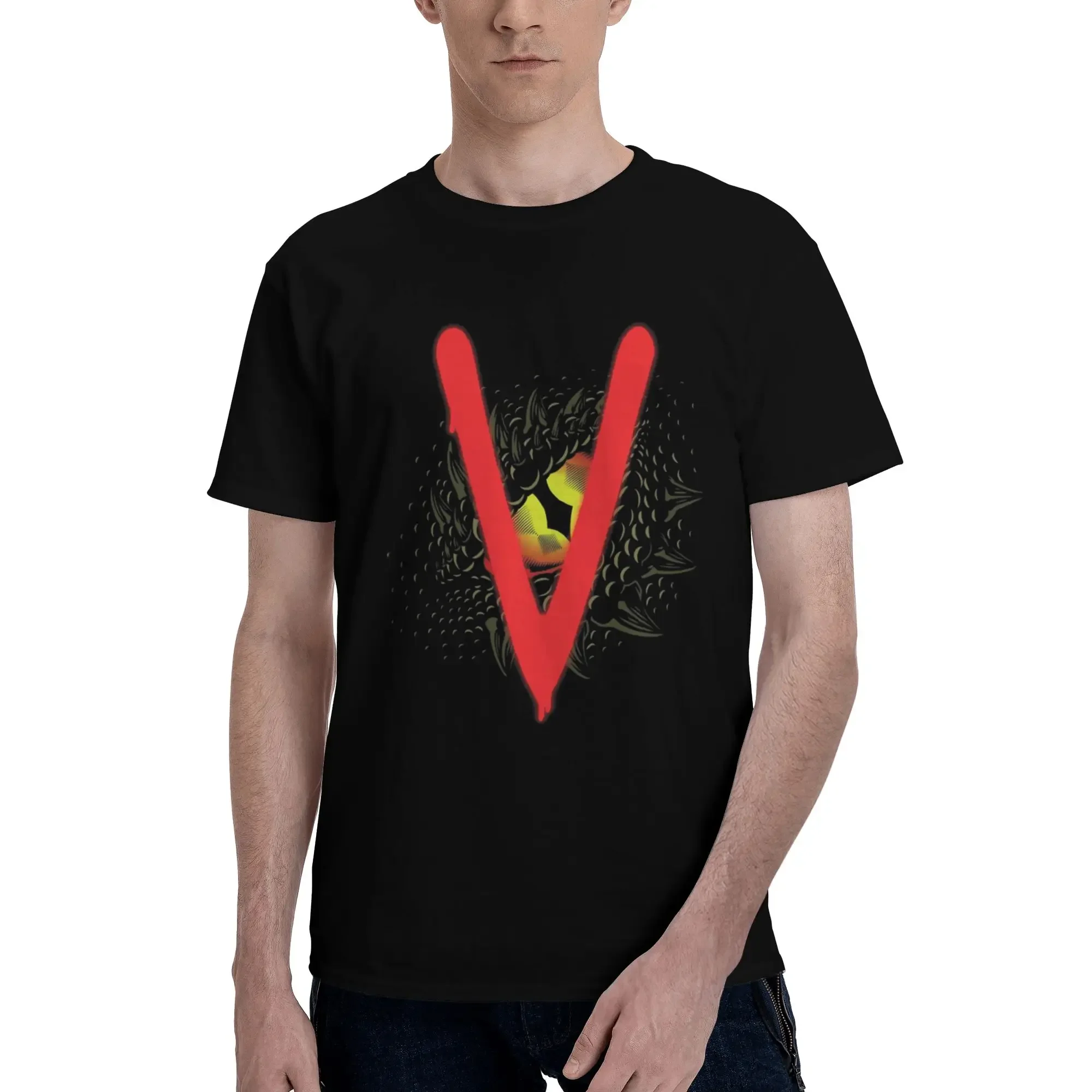 V The Visitors Insignia 100% Cotton T-Shirt Men's Fashion T Shirts Men O-Neck Short Sleeve S-6XL
