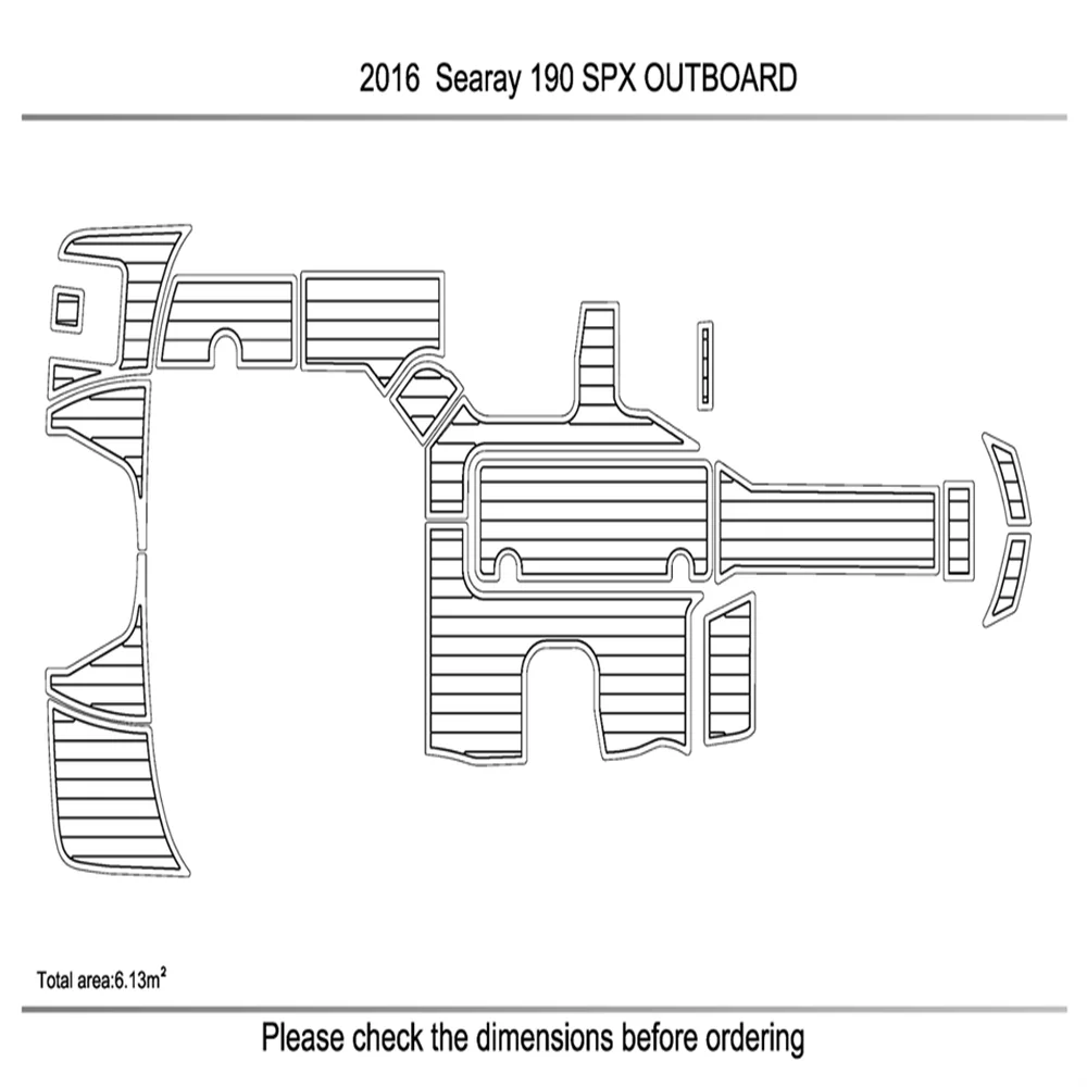 2015-2019 Searay 190 SPX OUTBOARD Cockpit swimming platform 1/4\