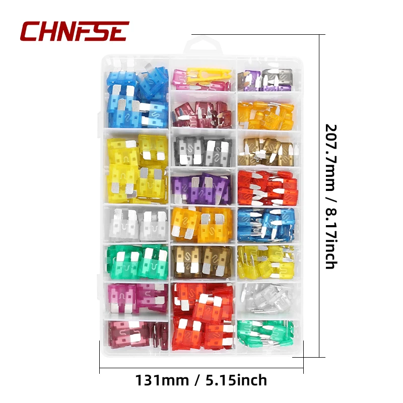 300pcs Car Blade Fuse Assortment Kit, 2A-40A Auto Truck Automotive Medium Small Fuse Mixed Motorcycle, Circuit Fuse With Box