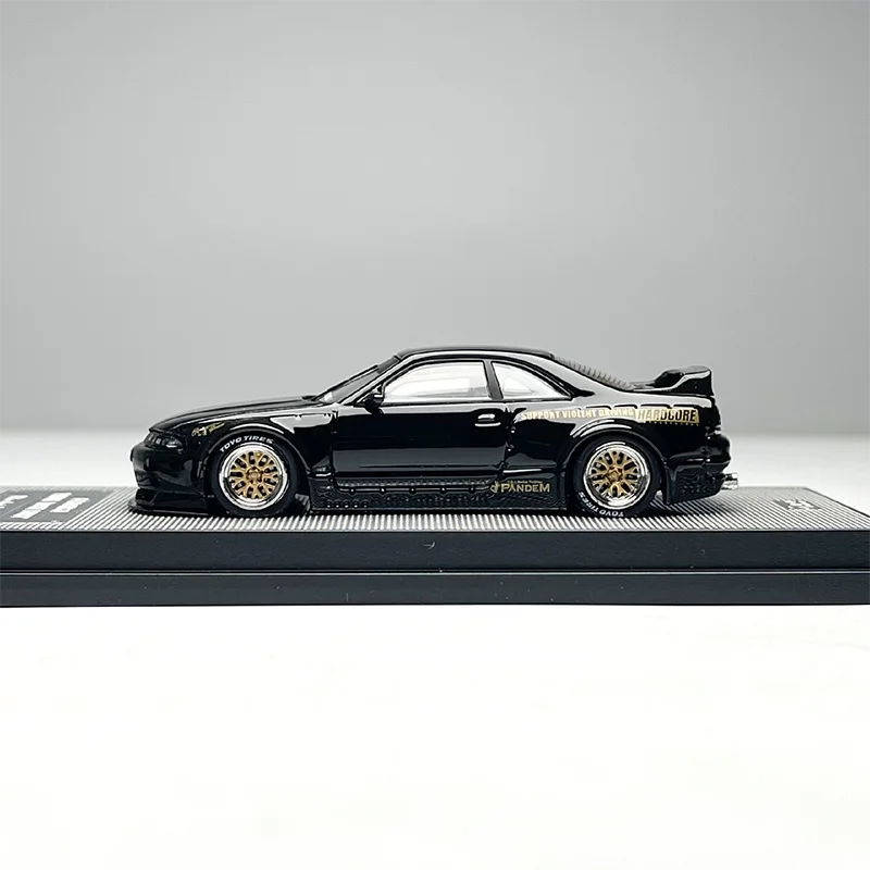 

INNO 1:64 R33 Rocket Rabbit PANDEM GTR BCNR33 Black Alloy Car model Static Collection Decorated Holiday Gifts Toys