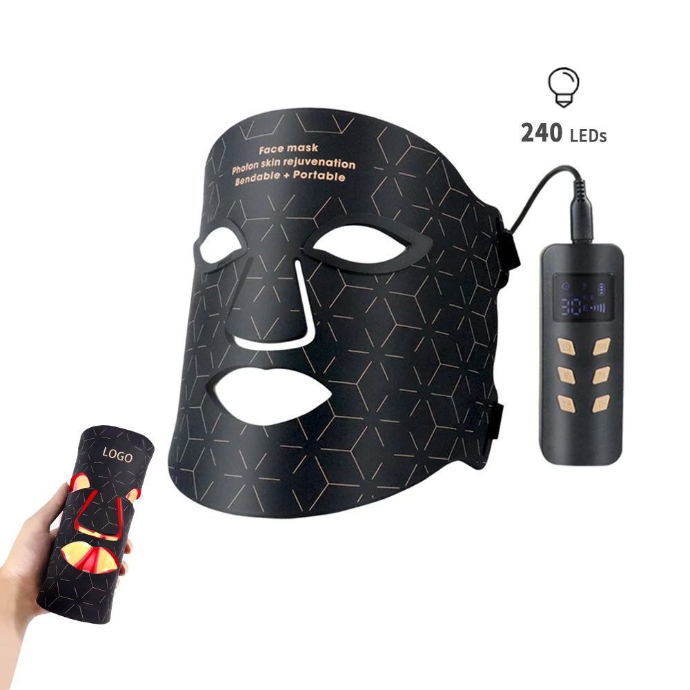 

Sunglor Factory Direct Sale 4 Colors 460NM 590NM 630NM 850NM NIR Near Infrared LED Facial Face Red Light Therapy Mask
