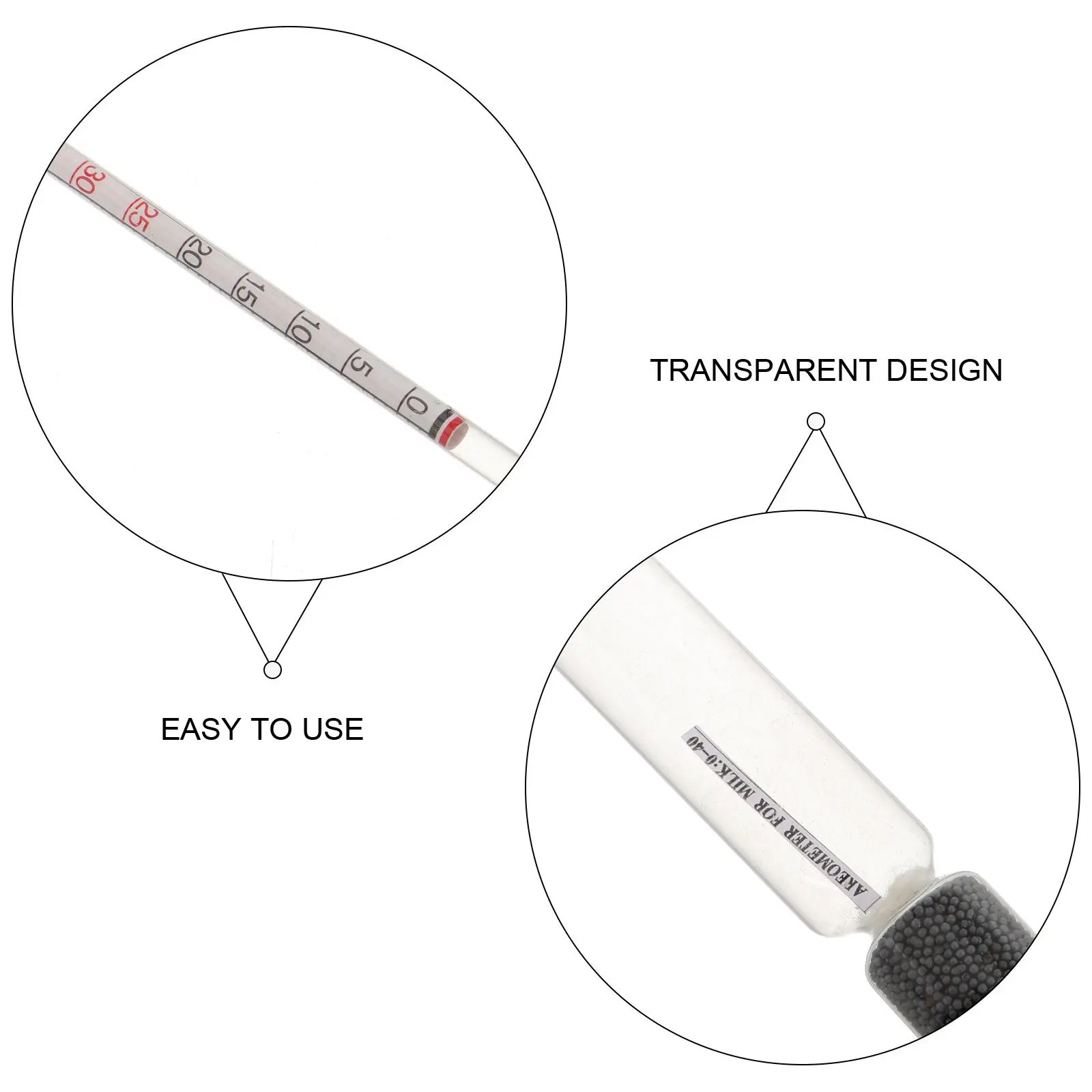 2Pcs Laboratory Hydrometer for Milk Density Measurement Precision Lactometer Dairy Quality Control Cow Goat Milk Testing