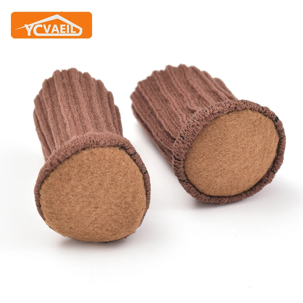 4pcs Table Legs Socks Knitted Felt Stool Chair Leg Cover Floor Protectors Pads For Non-slip Mute Furniture Chair Leg Caps image 5