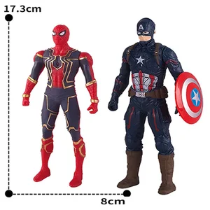 Marvel Spider-Man Model for Children, Anime Action Figures, Spider-Man, Captain, Luminous Toys, Dolls, 17cm 10 Main Sales toys for Children - №10