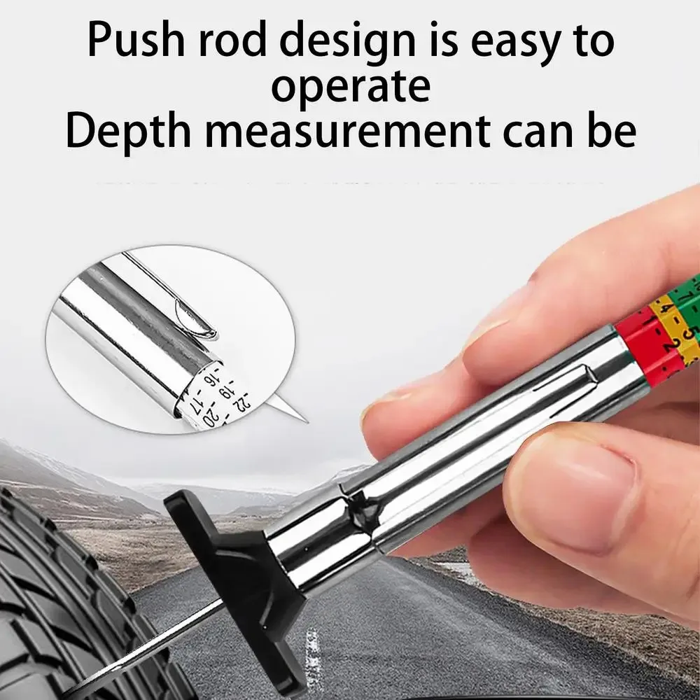 2/5/10Pcs Tyre Measuring Pen Car Wheel Digital Tire Tread Pattern Depth Thickness Gauge Auto Inspection Tools Supplies view 5