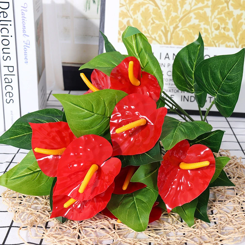 Conjunto de flores artificiais para decoração de casa, 1 conjunto, flor de seda falsa, plantas de simulação, bonsai, 35/55cm