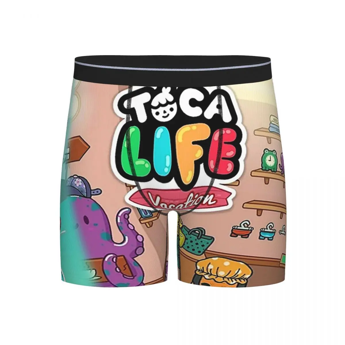 

Long Boxer Underpants Shorts Toca Life Box Toca Boca Cute Game Panties Male Soft Underwear for Homme Man Boyfriend Gifts