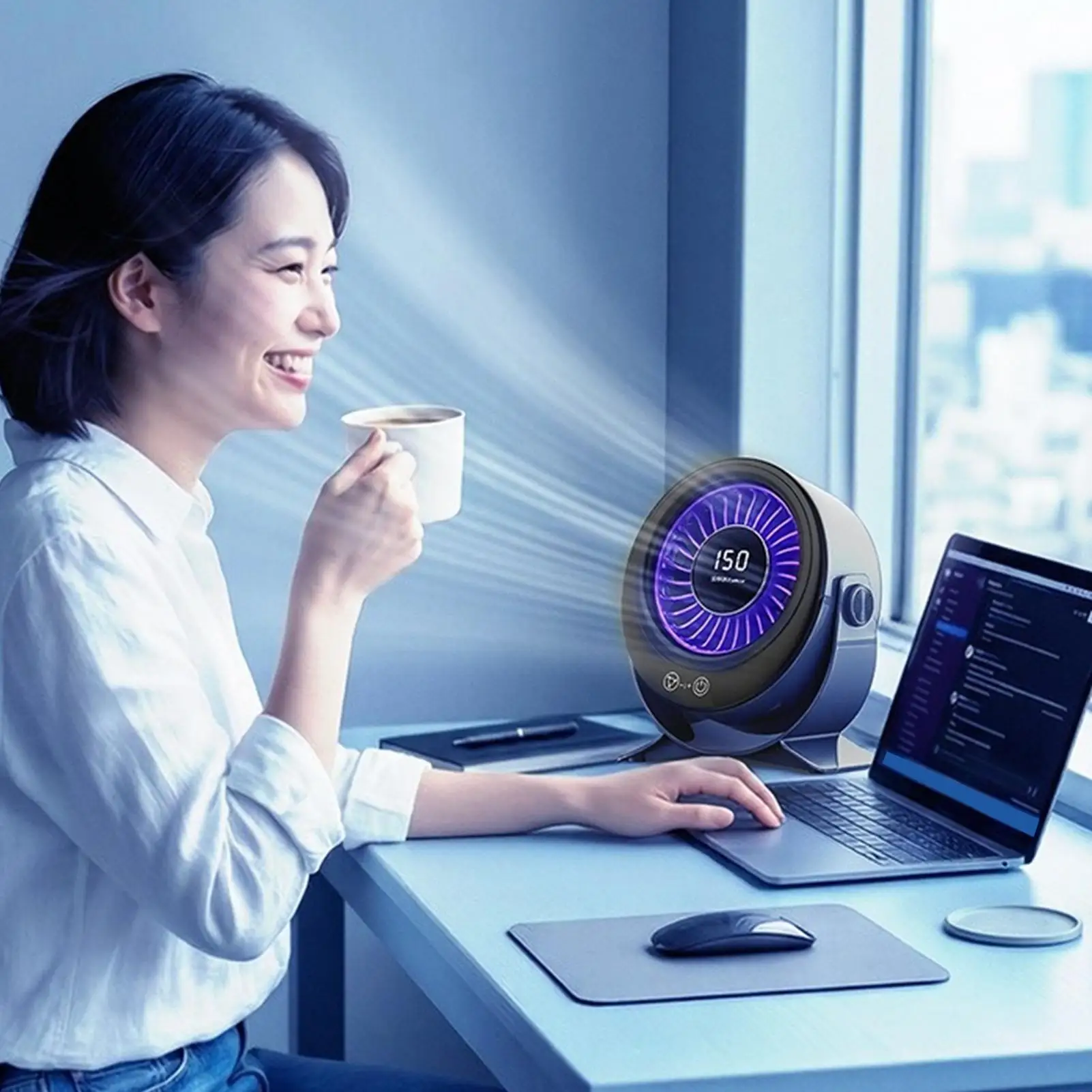 

Desktop Fan Rotatable Head Summer Appliance Table Fan With 150 Speeds For Study Bedroom Dining Room Dorm Room Computer Table