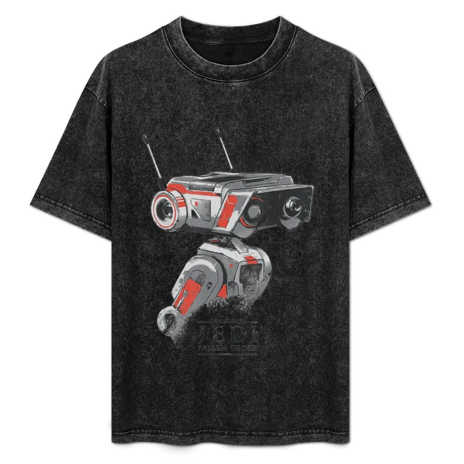 

Jeddi Falen BD1 Distressed T-Shirt Basic Short Sleeve T-Shirt for Men