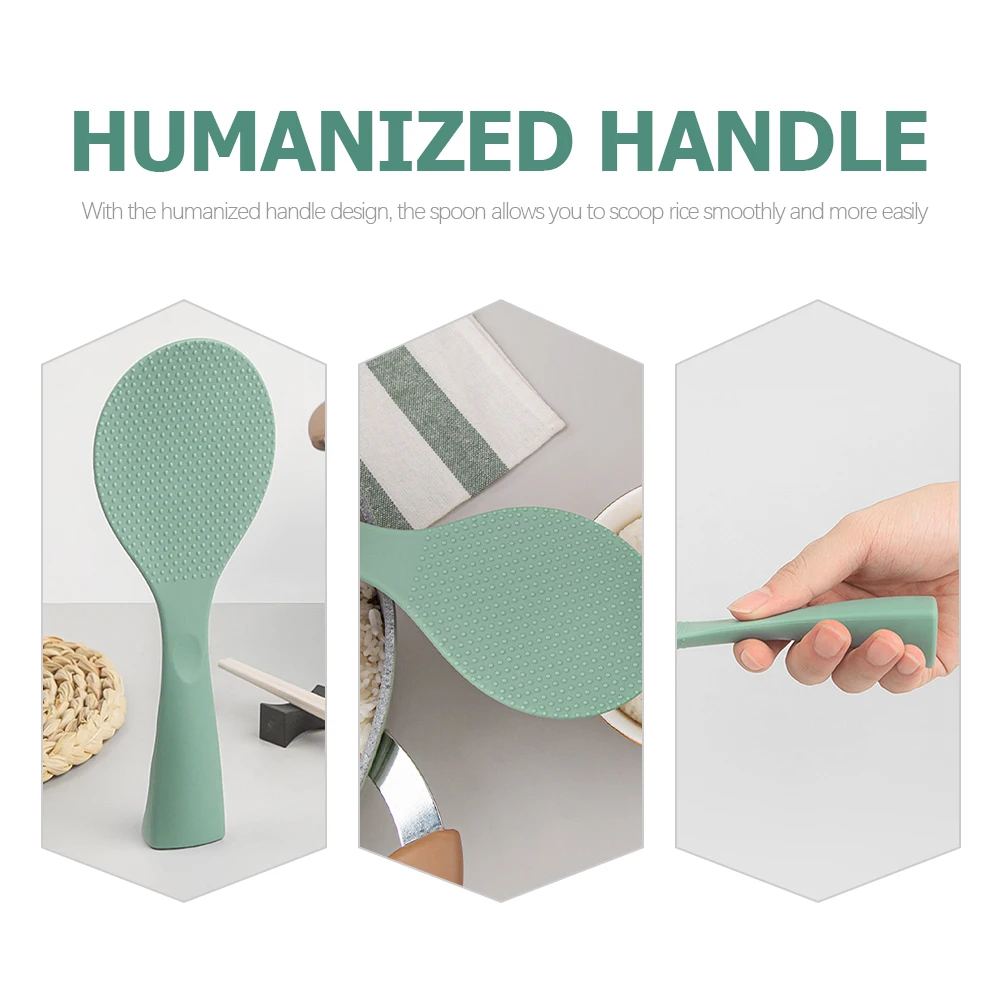

Silicone Rice Spoon Lightweight Scoop Paddle Cooker Smooth Surface Vertical Non-stick Silica Gel Kitchen