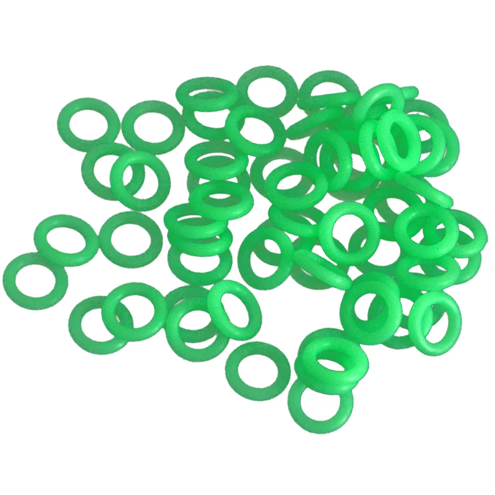 100 Pcs Tent Ground Nail Luminous Circle Camping Supplies Shine Green Plastic Night Ring