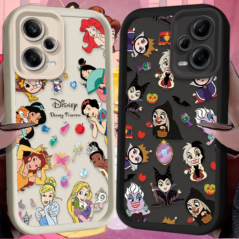 Cartoon Disney Princess Evil Witch Phone Case for Xiaomi Redmi Note 15 14 13 12 11 10 Pro Plus 5G 14S 12S 11S 10S 4G Silicone