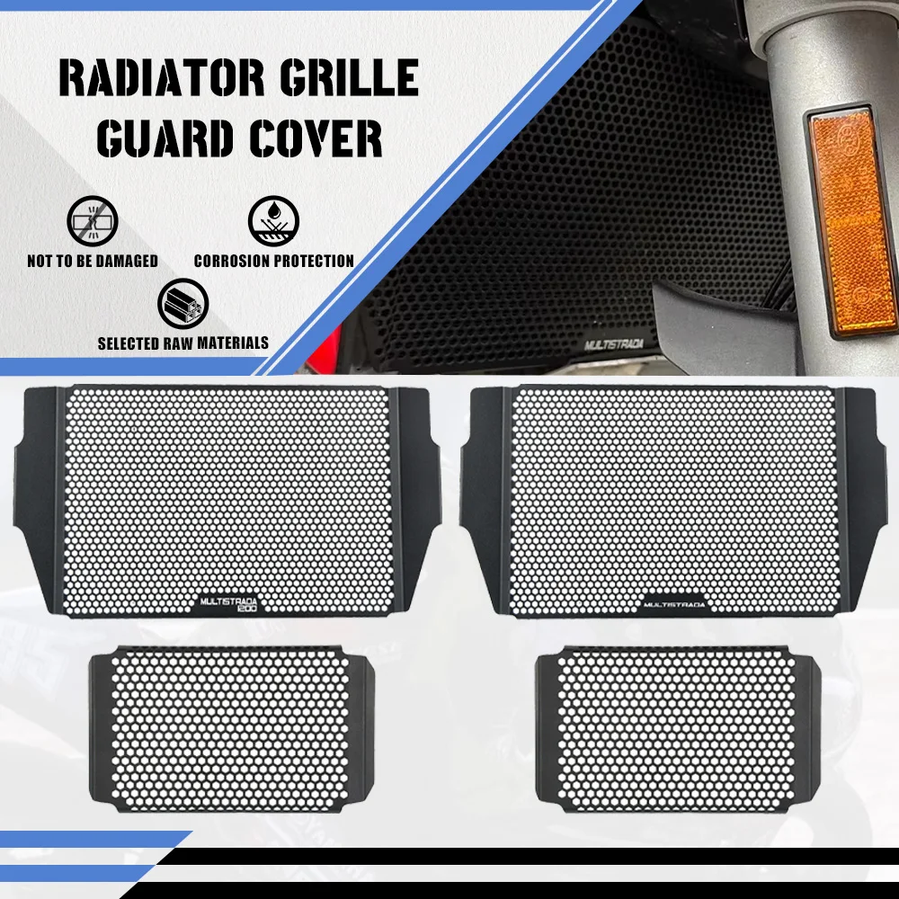 

Motorcycle Radiator Grill Guard Cover Oil Cooler Guard For Ducati Multistrada 1200 S Touring MULTISTRADA1200 2010 - 2013 2014