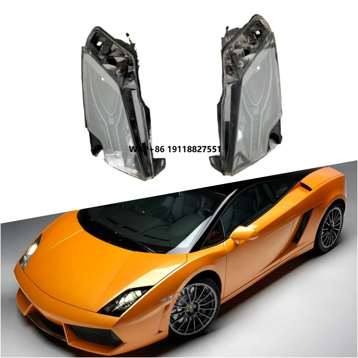 Original LED Headlights for Gallardo LP550-2 560-4 570-4 OEM 401941003 401941004 White New Front Volta Fit