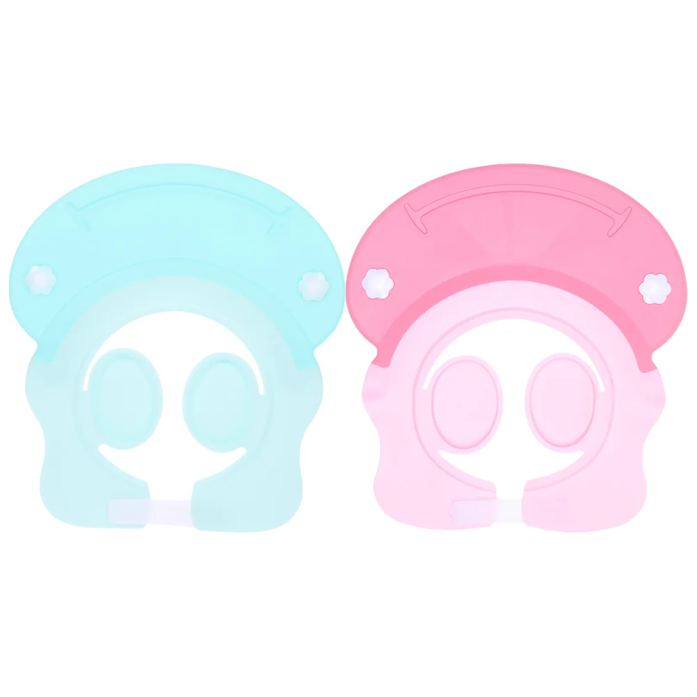 قطعتان من قبعات الاستحمام للأطفال الصغار، قبعات استحمام من السيليكون قابلة للتعديل، درع لغسل الشعر للأطفال، قناع شامبو، قبعة استحمام للأطفال #6