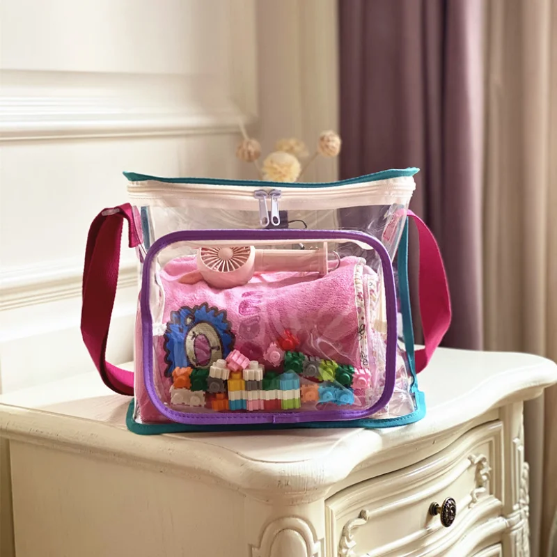 Transparent Toy Bags Swimming Backpack PVC Beach Bag Children Messenger Bag Mother Kid Bag Travel Bags Small Tote Bags for Women