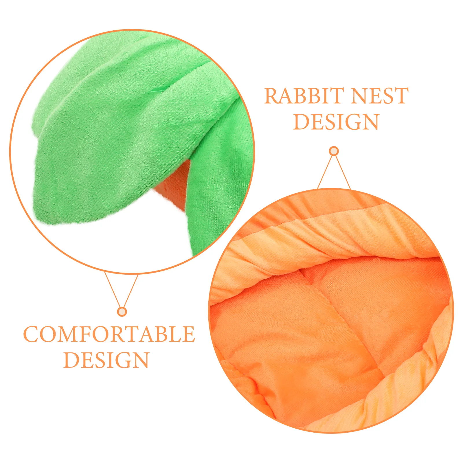 

Carrot Shape Pet Bed Bunny Rabbit Nest Animal Sleeping Place Soft Warm Bed for Small Dogs Cats Rabbits Portable Comfortable