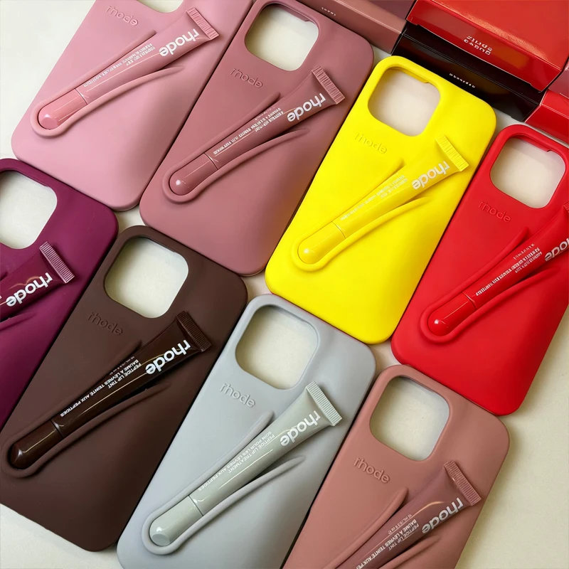 Rhode طبعة محدودة Lemontini اسبريسو الشريط نخب روز ملمع الشفاه جراب هاتف آيفون 17 الهواء 11 12 13 14 15 16 برو ماكس زائد