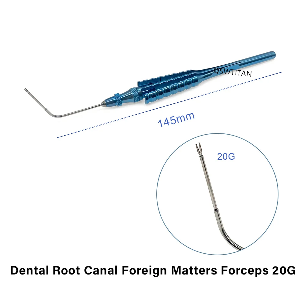 20G Dental  Root Canal Foreign Matters Forceps Tweezer Surgical Instruments