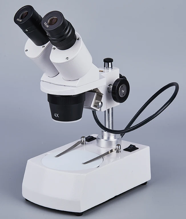 E2040-C Zoom Stereo Microscope Binocular with WF10x Eyepiece 2x-4x Objectives Top & Bottom LED Lighting