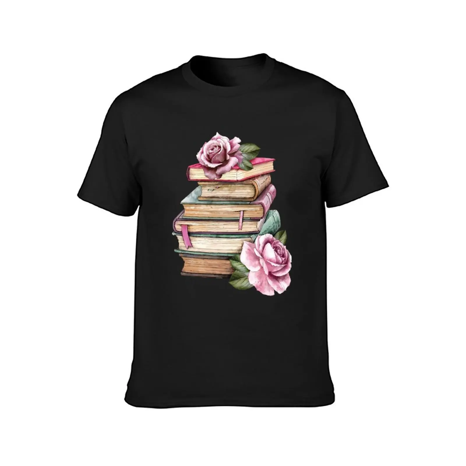 Flowers Growing From Book T-Shirt tops Short sleeve tee mens white t shirts