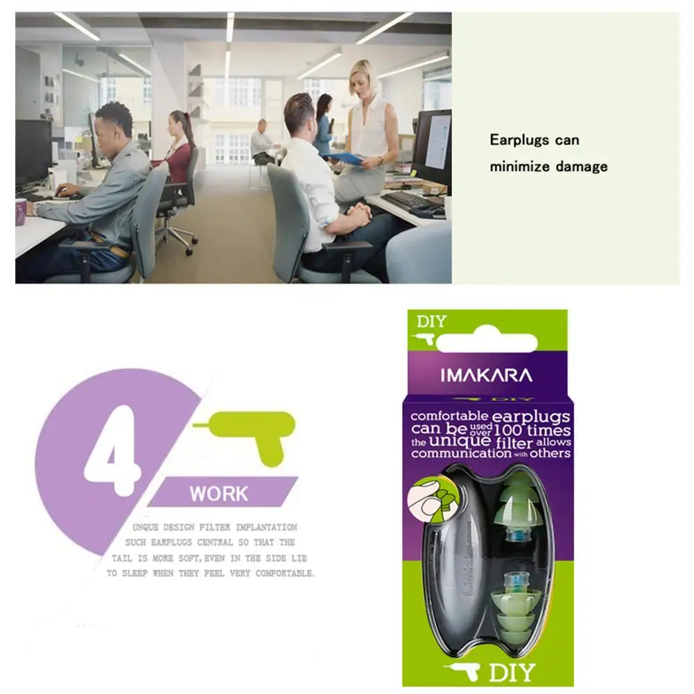 Tapones para los oídos con reducción de ruido para dormir, tapones para los oídos con cancelación de sonido para dormir, trabajo, natación, estudio, viajes, antirronquidos, nuevo
