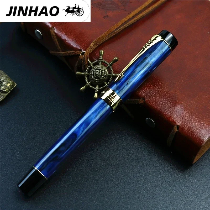 

Перьевая ручка Jinhao 100 Century Galaxy Blue с длинным лезвиевидным пером для бизнеса, каллиграфии, письма, чернильная ручка для офиса и школы