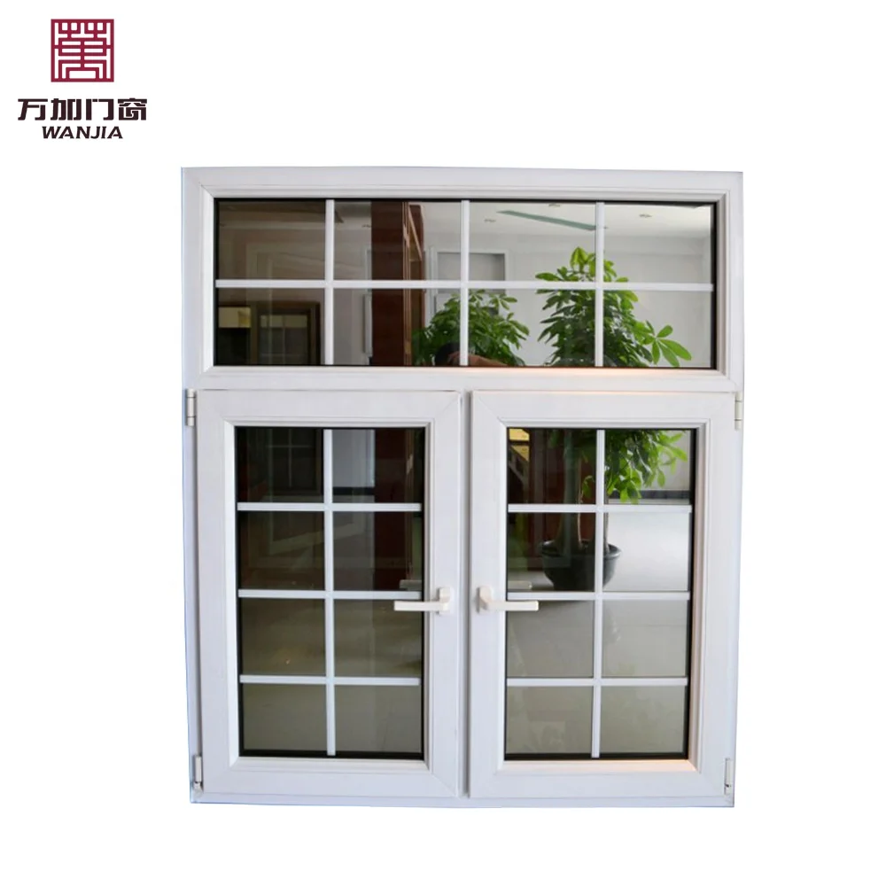 Ventana abatible de PVC con doble acristalamiento, Triple PVB, diseño personalizado europeo