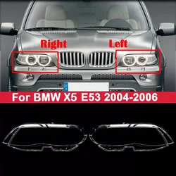 Car Headlight Shell Lens Cover For BMW X5 E53 2004 2005 2006 Left/Right Headlamp Clear Cover Lampcover Lampshade