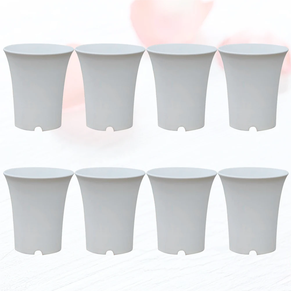 

10pcs Plastic Flower Pots Small Round Plant Pot For Succulents Cactus Herbs Lightweight Sturdy Reusable Home Office Garden