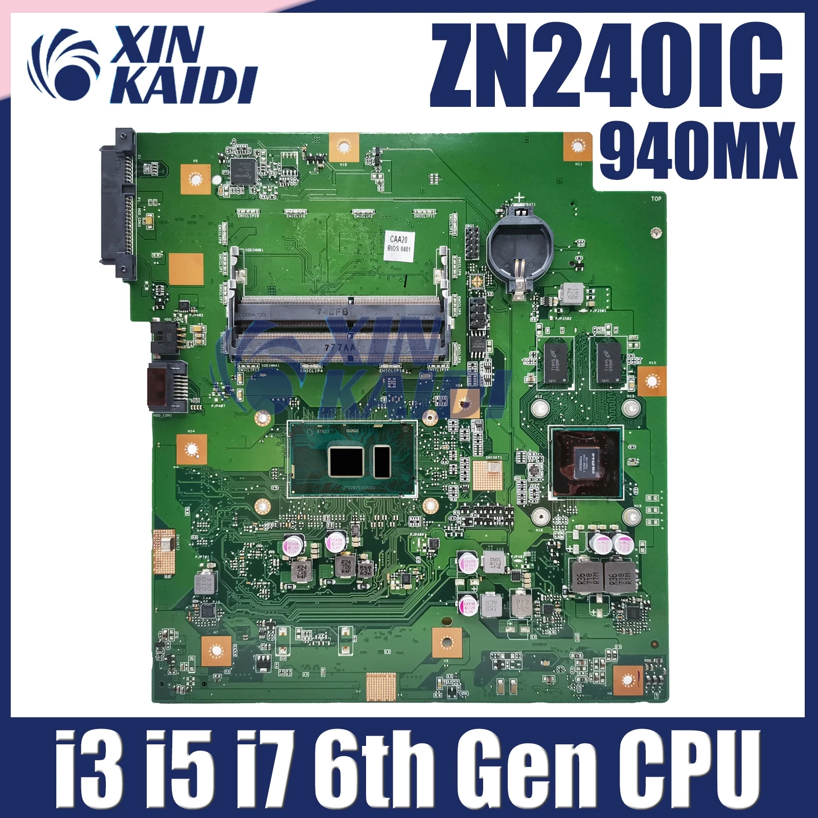 

ZN240IC Mainboard For ASUS Zen AiO ZN240I ZN240ICGK Motherboard all in one I3-6100U I5-6200U I7-6500U CPU 940MX-2G 100% Test