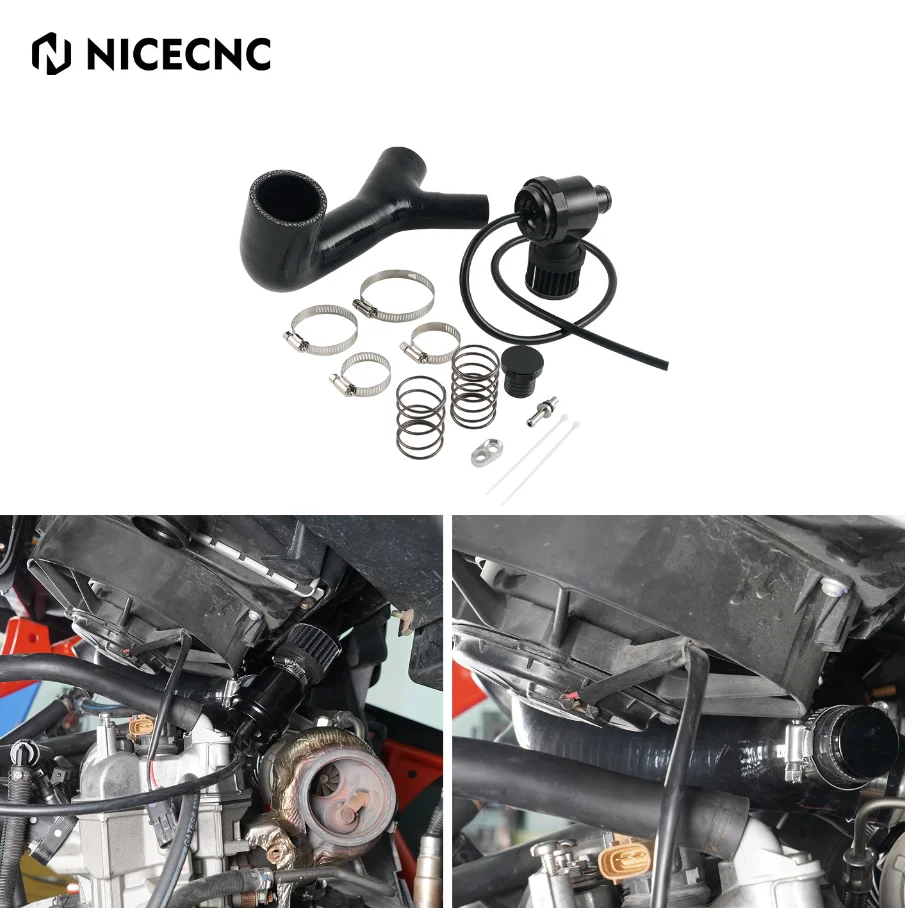 

NICECNC ATV Turbo Blow Off Valve Kit For Can-Am Maverick X3 2017 2018 2019 Pressure Relief Valve Aero Aluminum CNC Machining