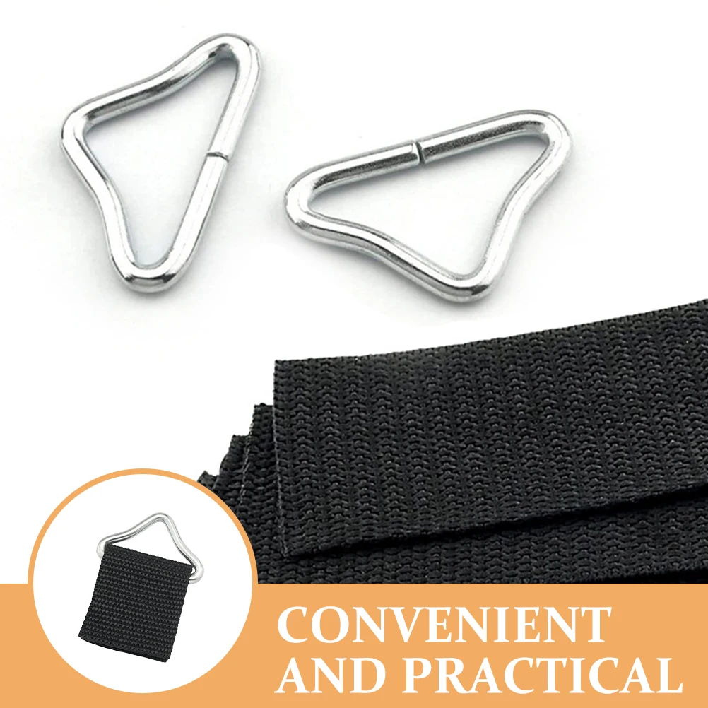 

10 Metal Buckles Trampoline Trampoline Parts Mesh Replacement Parts High Strength Sturdy Structure Portable V Rings