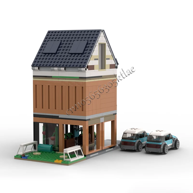 799 PCS Hot Sale Modular Family House Modular Building Blocks Retro Architecture Model Display Toys Kids Assembly Birthday Gifts