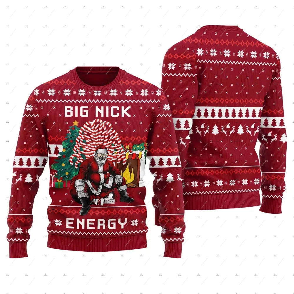 Christmas Cosplay Santa Claus Pet Anime Cartoon Skull Vintage Winter Ugly Sweater 3DPrint Harajuku Pullover Funny Long Sleeves 0