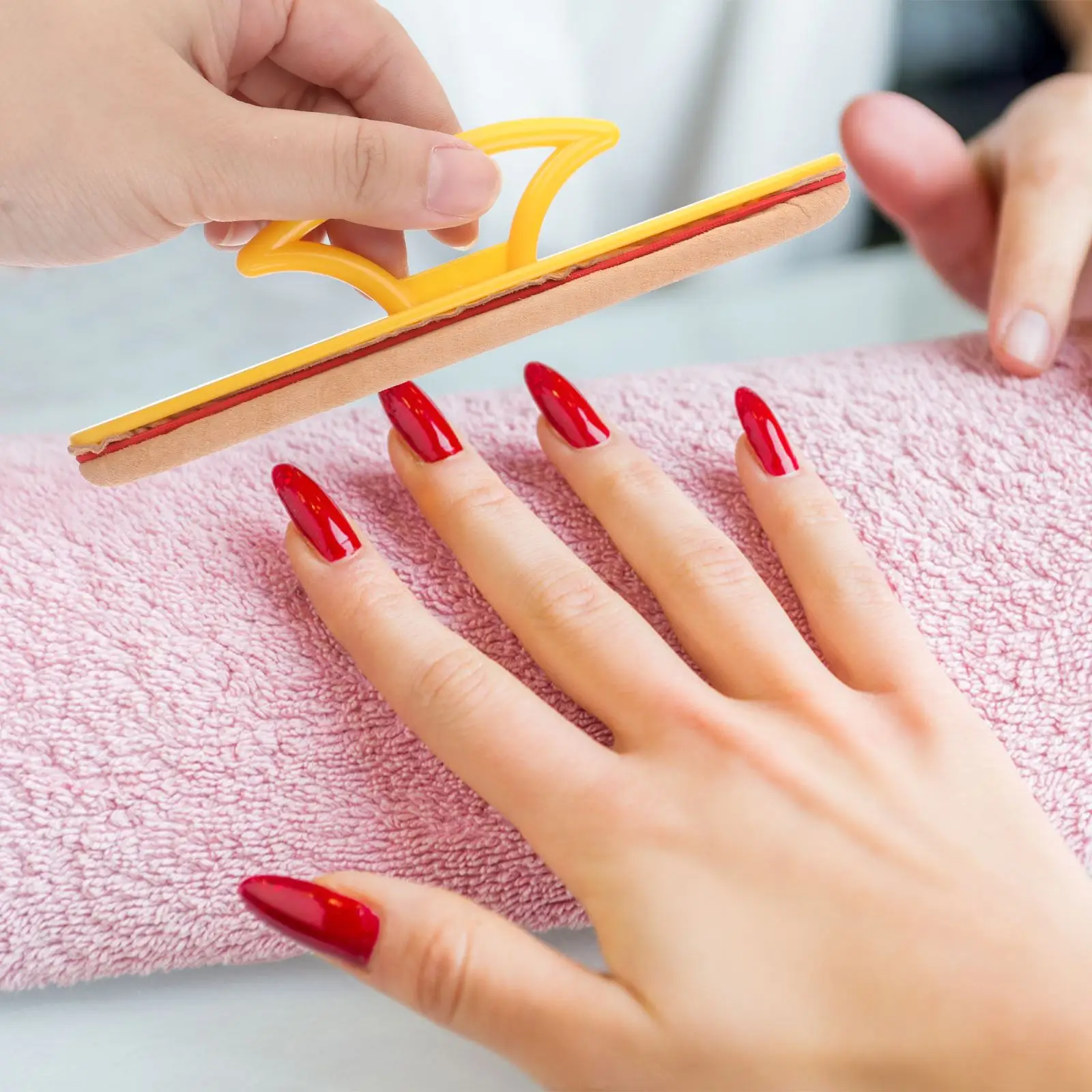 Pulidor de uñas de gamuza, bloque de manicura, arte de uñas para el cuidado de los dedos y uso en salón