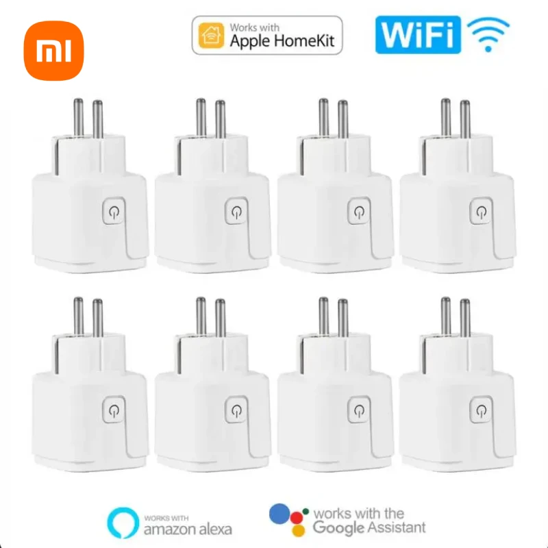 Xiaomi Tuya WiFi Smart Plug EU Smart Socket With Power Monitor Timing Smart Life Support Alexa Google Home Yandex SmartThings