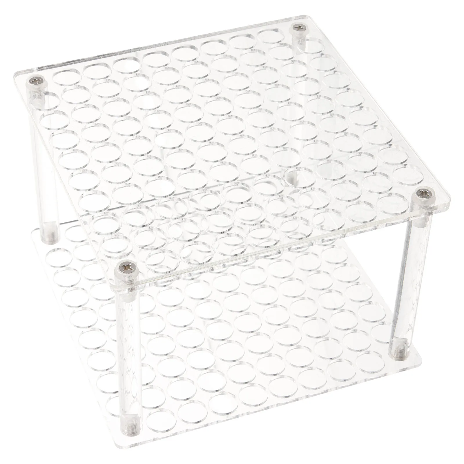 

Sturdy Transparent Acrylic Multi-Hole Pen Holder Rack For Pens Pencils Markers Makeup Brushes Office Home Salon Use