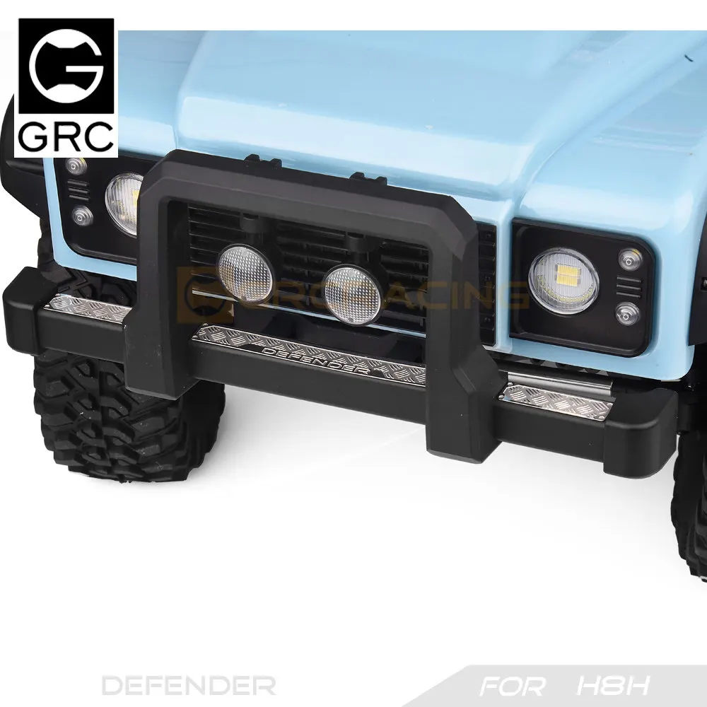 GRC 1/8 Stainless Steel Chequered Plates Metal Protection Sheets Decoration for H8H Defender Front Bumper Upgrade #G190KS G190KB