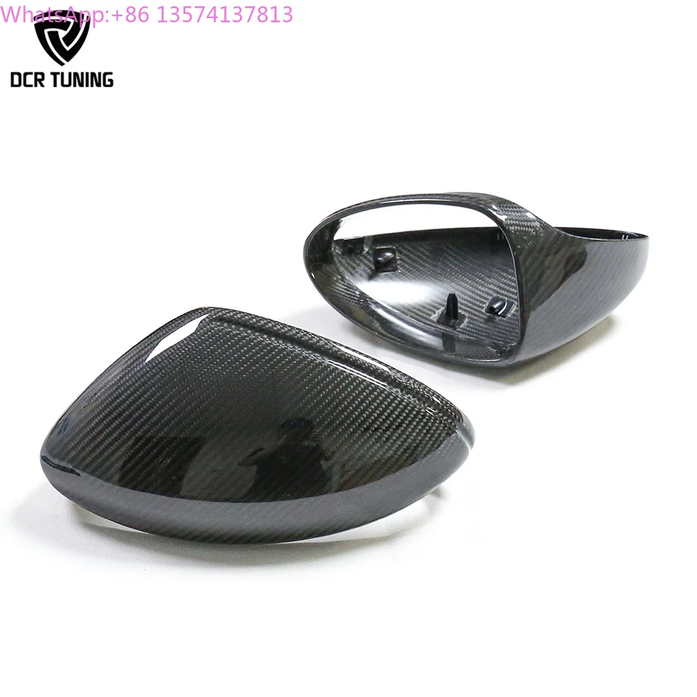 

RHD Only for Porsche Cayman 718 Dry Carbon Fiber Wing Mirror Cover Real Carbon Door Side Mirror Shell Replacement for Boxster