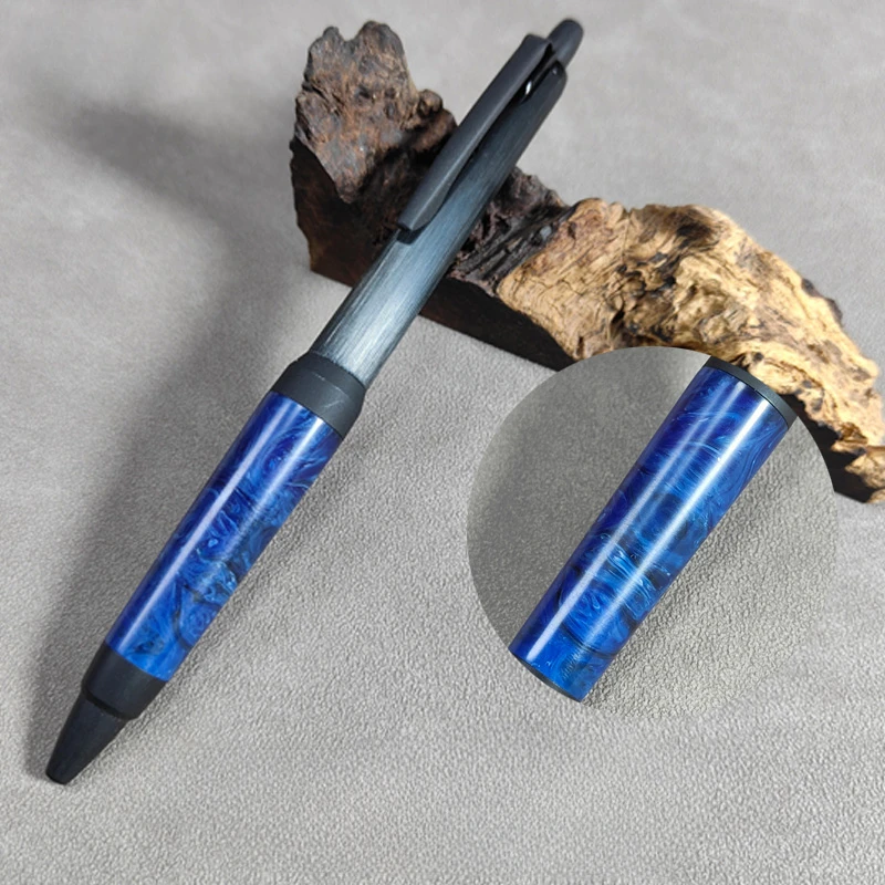 

Balaoye Black Wood Sky Blue Colors Gel Pens High Quality Hand Pushed 0.7mm Office Meeting Writing Student PK UNI Rollerball Pen