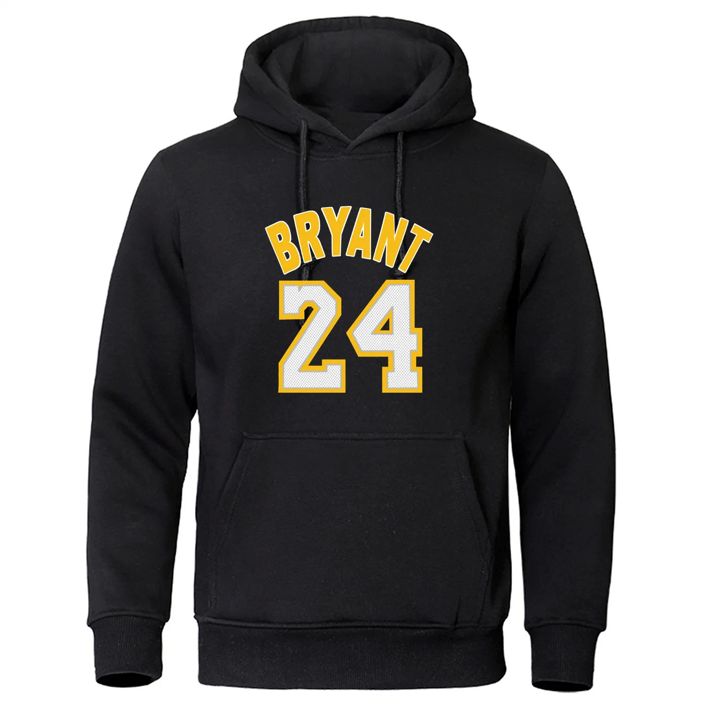 2024 Pop Fashion Autumn New Fashion Simple Bryant Printed Elastic Top Pullover Loose Men's Hooded Sweatshirt Hip Hop Hoodie