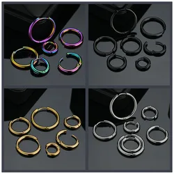 Stainless Steel Stud Earrings Women Color/Gold/Black/Silvery Color Round Circle Earring Ear Ring Earrings For Men