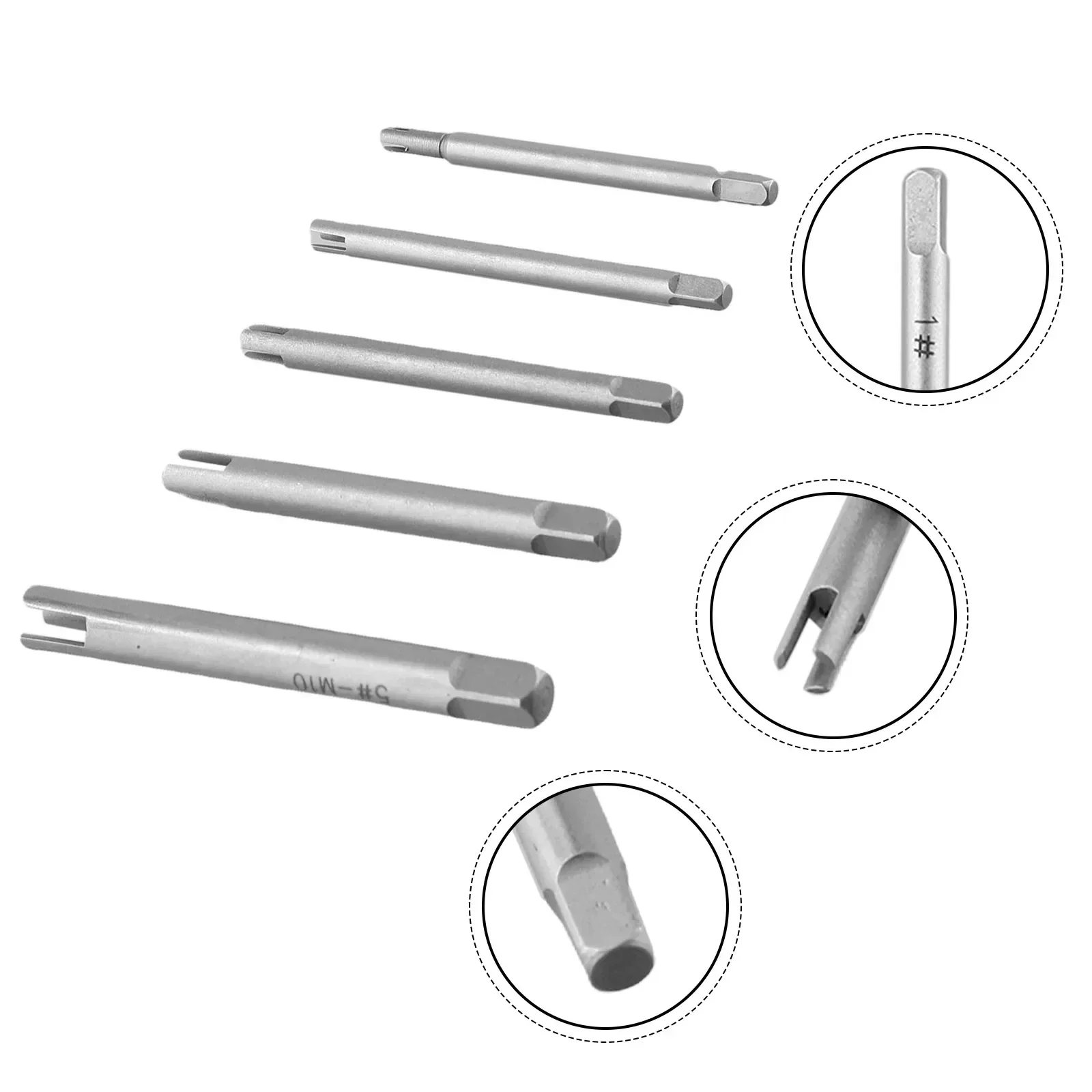 

5pcs-M10 Screw Tap Extractor Steel Broken Head Taps Remover Stripped Screw Tap Extractor Set Screw Remover Tools Drill Bits