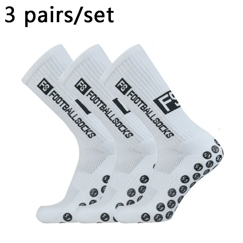 3 pairs New 2024 Men Women Colorful Letter Football Socks Breathable Sports Silicone Non slip Grip Football Socks