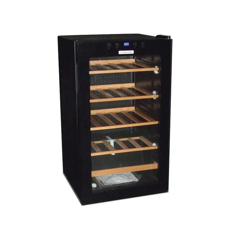 Modern Luxury Thermostatic Refrigerator Glass Stainless Steel Red Cellar bar Storage Display Whiskey Display Wine Cabinet
