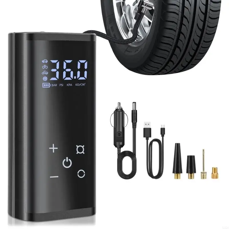 

Высокоэффективные велосипедные насосы со светодиодным освещением воздушного компрессора для автомобиля x37F