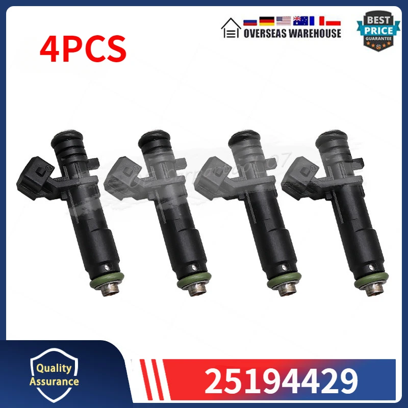 Set Of 4 Fuel Injector 25194429 For 2011 2012 2013 2014 2015 Chevrolet Spark 1.2L L4