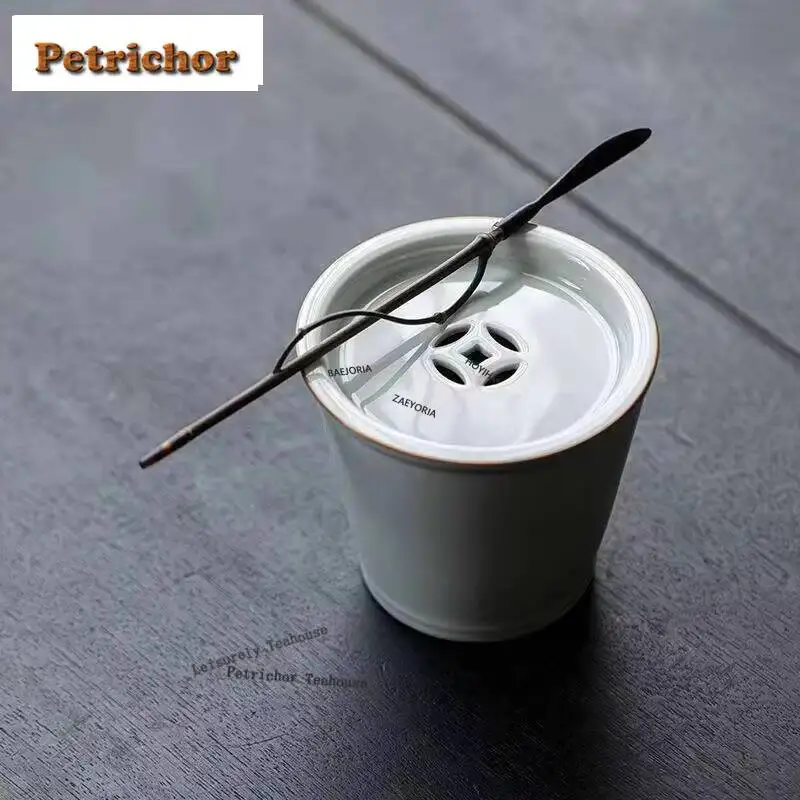 Copper Coin Jianshui Household Handmade Azure Tea Washing Aesthetic Basin Writing-Brush Washer Chaxi Equipment Decoration