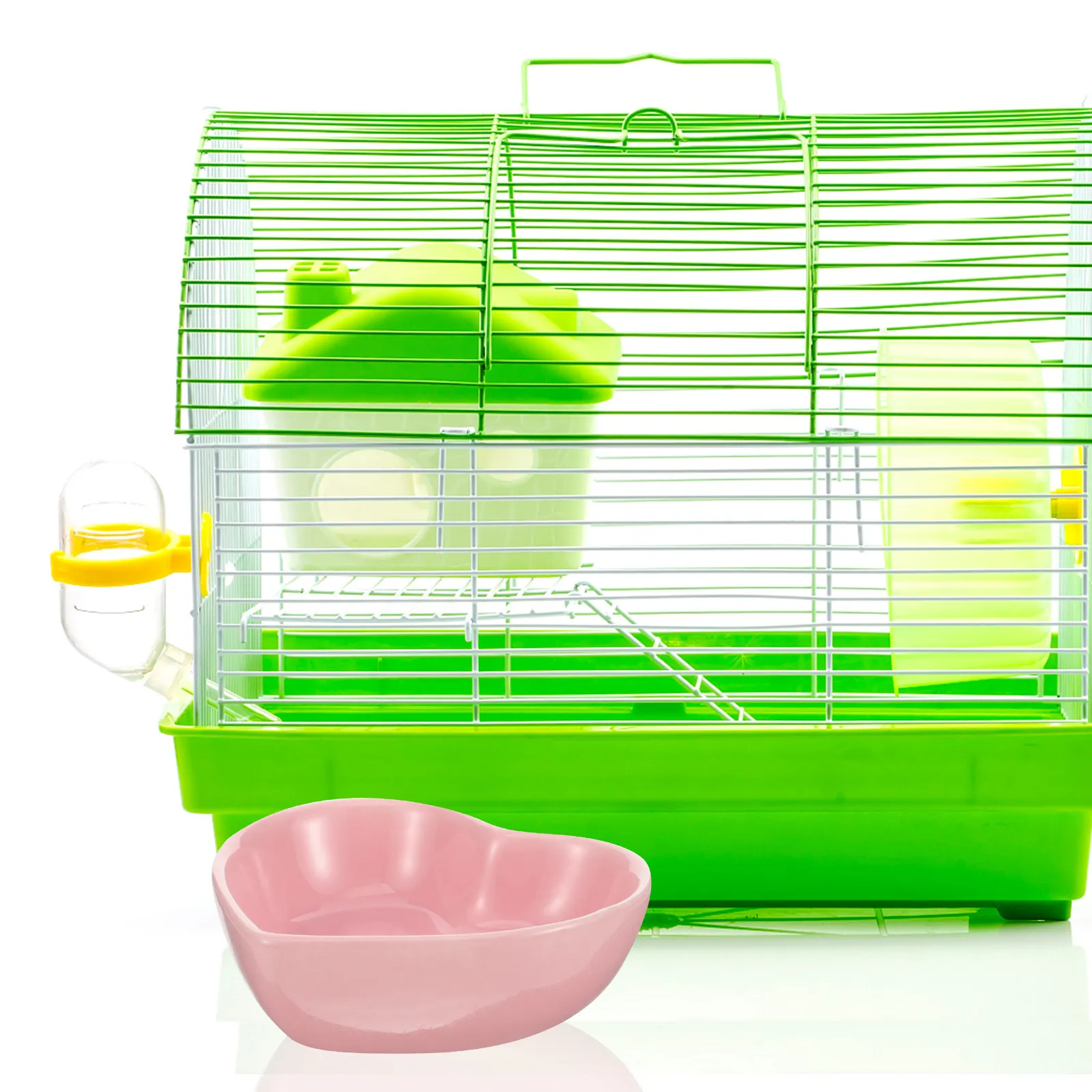 Heart Shaped Ceramic Hamster Bowl Small Pet Food Dish Rabbit Rat Hamster Water Bowl Supplies Pet Food Bowls Cute Cat Bowls